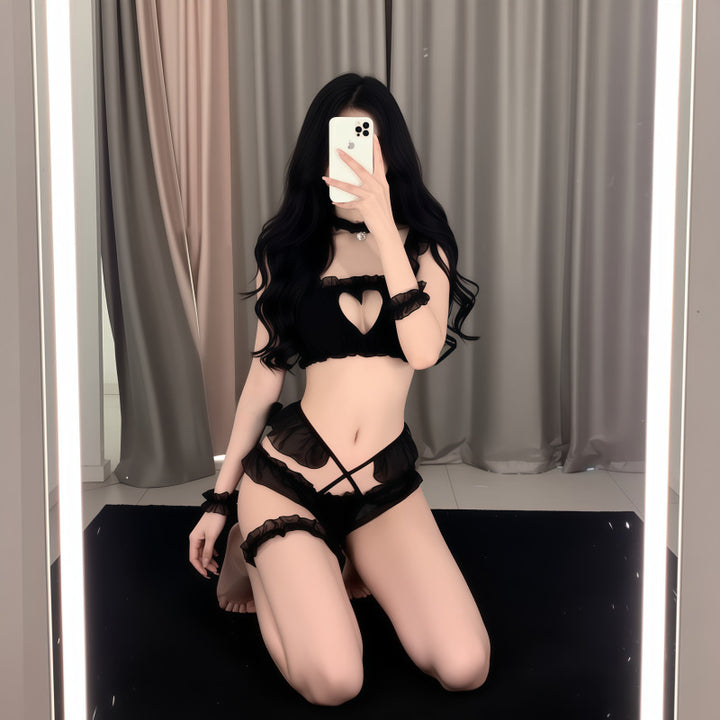 Floral Lace Two-Piece Lingerie Dress Set
