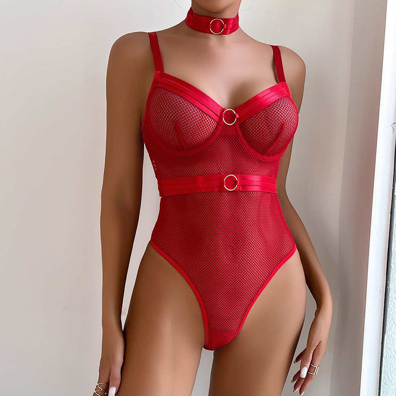 Seductive Vision – Sheer Mesh Bodycon Lingerie Bodysuit