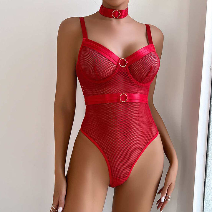 Seductive Vision – Sheer Mesh Bodycon Lingerie Bodysuit