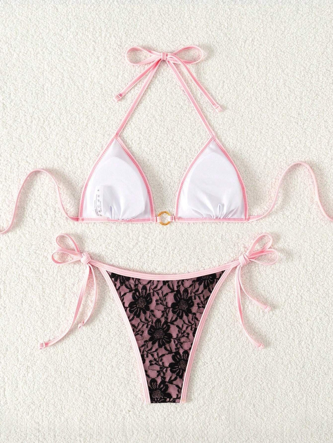 Floral Lace Bikini Set – Sexy Feminine Two Piece Swimsuit