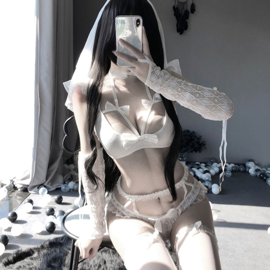 Lace Gothic Seduction Lingerie Set