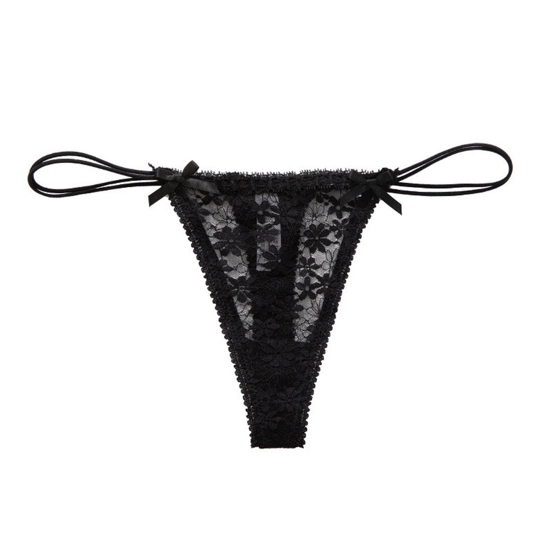 Women's Floral Lace Side-Tie Thong Panty