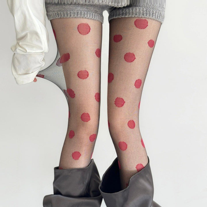 Polka Dot Sheer Tights – Retro Dotted Pantyhose for Women