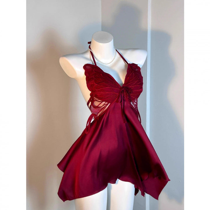 Hot Girl Satin Bow Nightdress