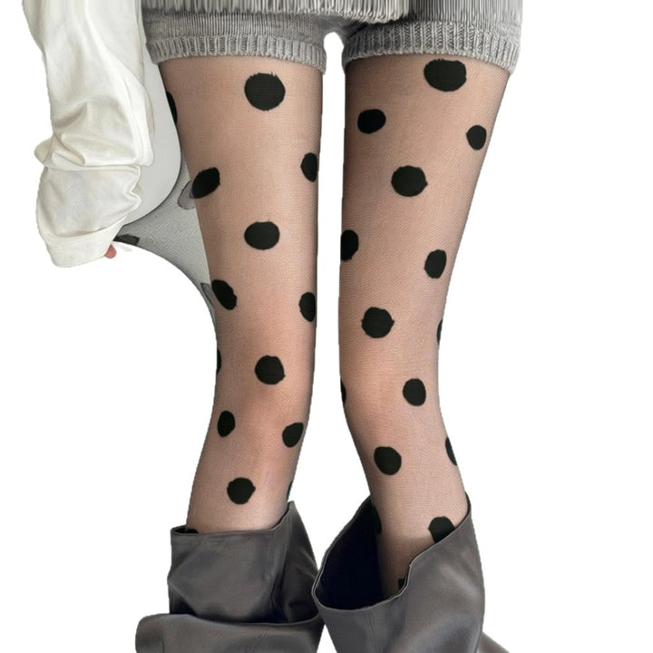Polka Dot Sheer Tights – Retro Dotted Pantyhose for Women