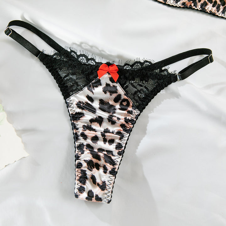 Leopard Lace Bra & Thong Set
