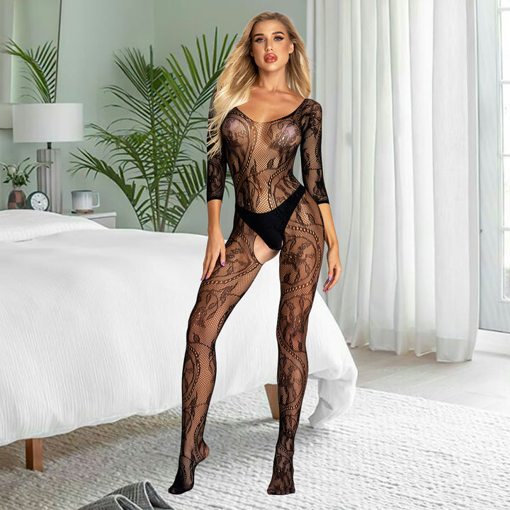 Sheer Lace Full-Body Bodysuit