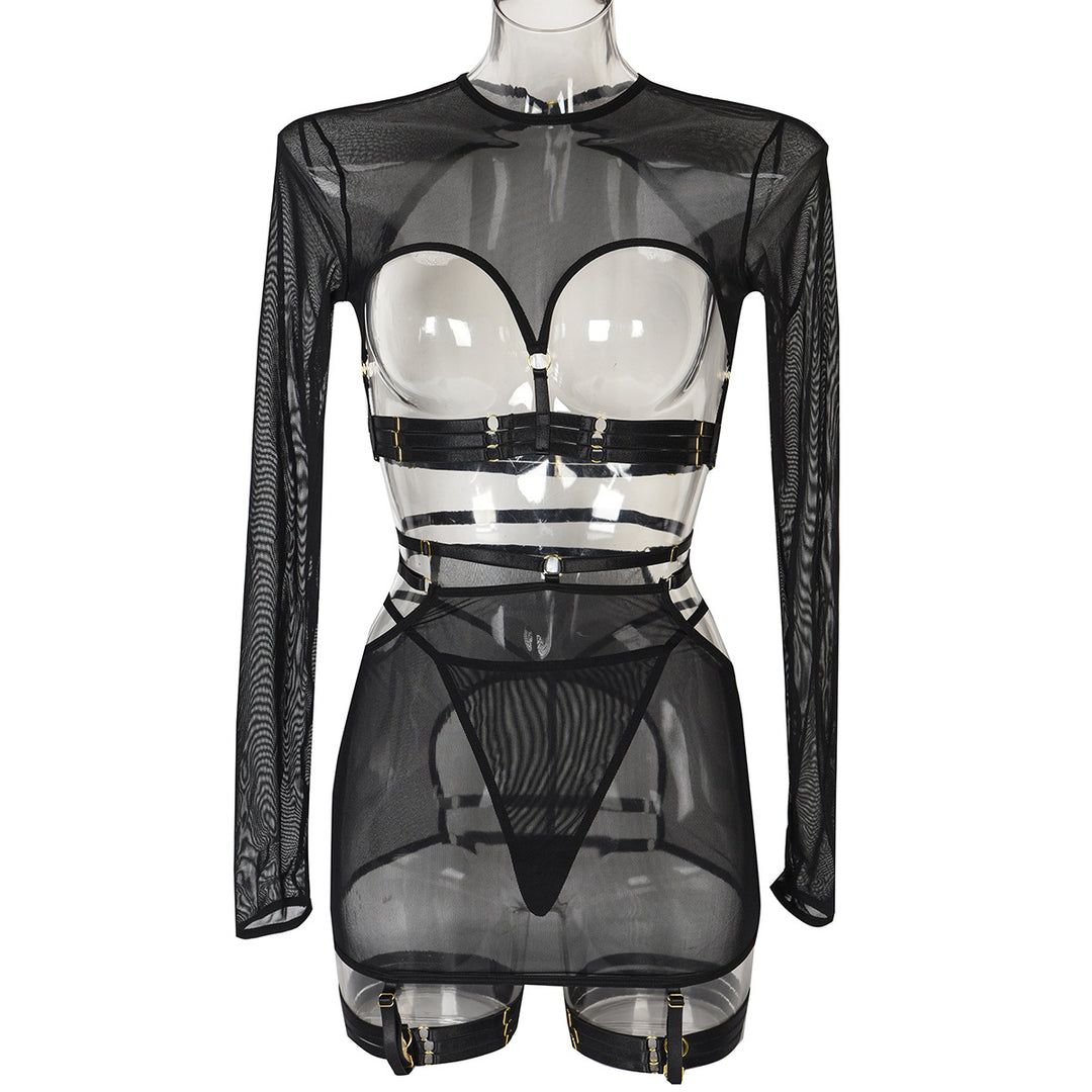 Sexy Hollow Out 5-Piece Lingerie Set