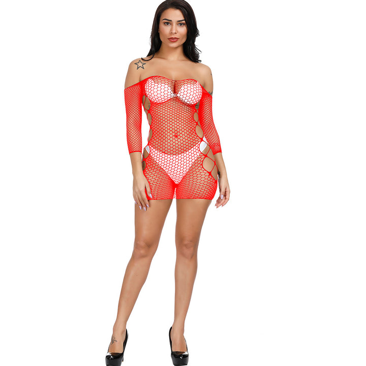 Jacquard Fishnet Lingerie Set for Women