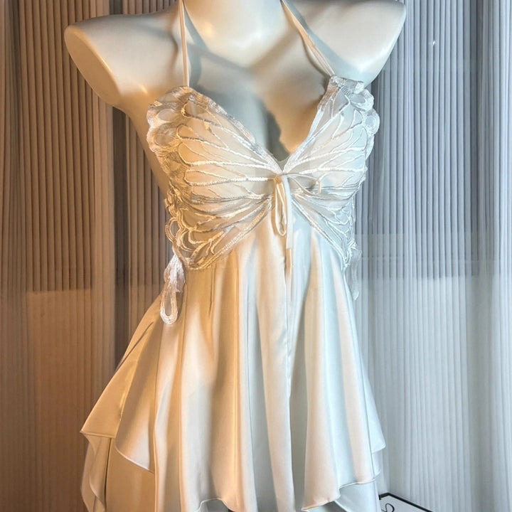 Hot Girl Satin Bow Nightdress