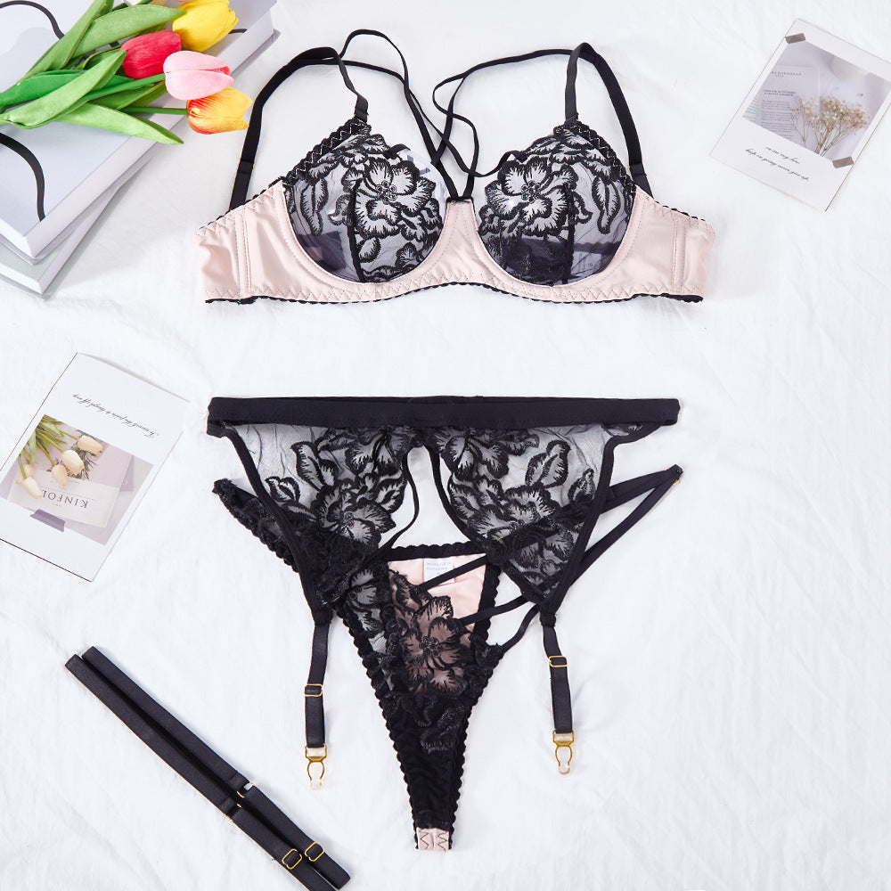 Sexy Lace Underwire Lingerie Set