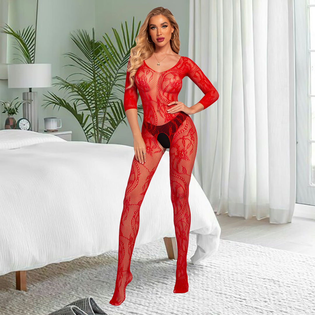 Sheer Lace Full-Body Bodysuit