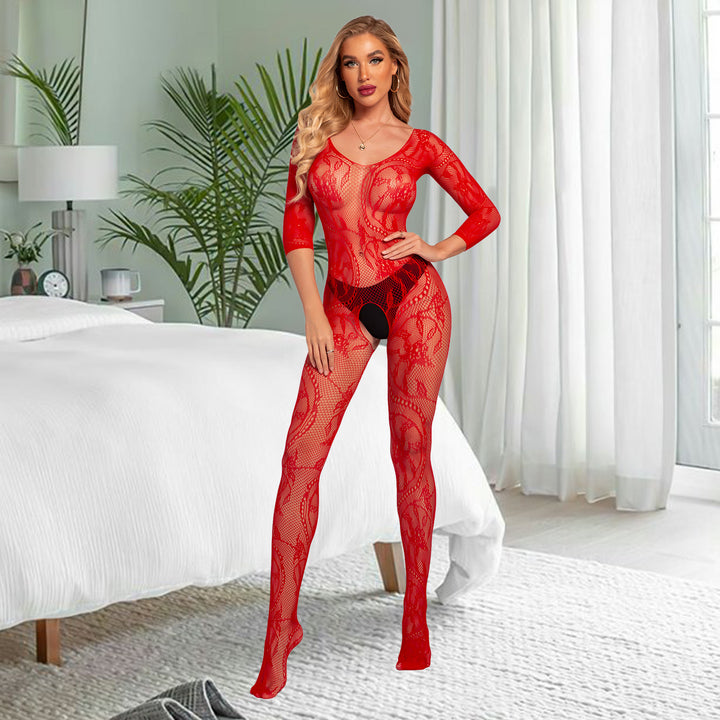 Sheer Lace Full-Body Bodysuit