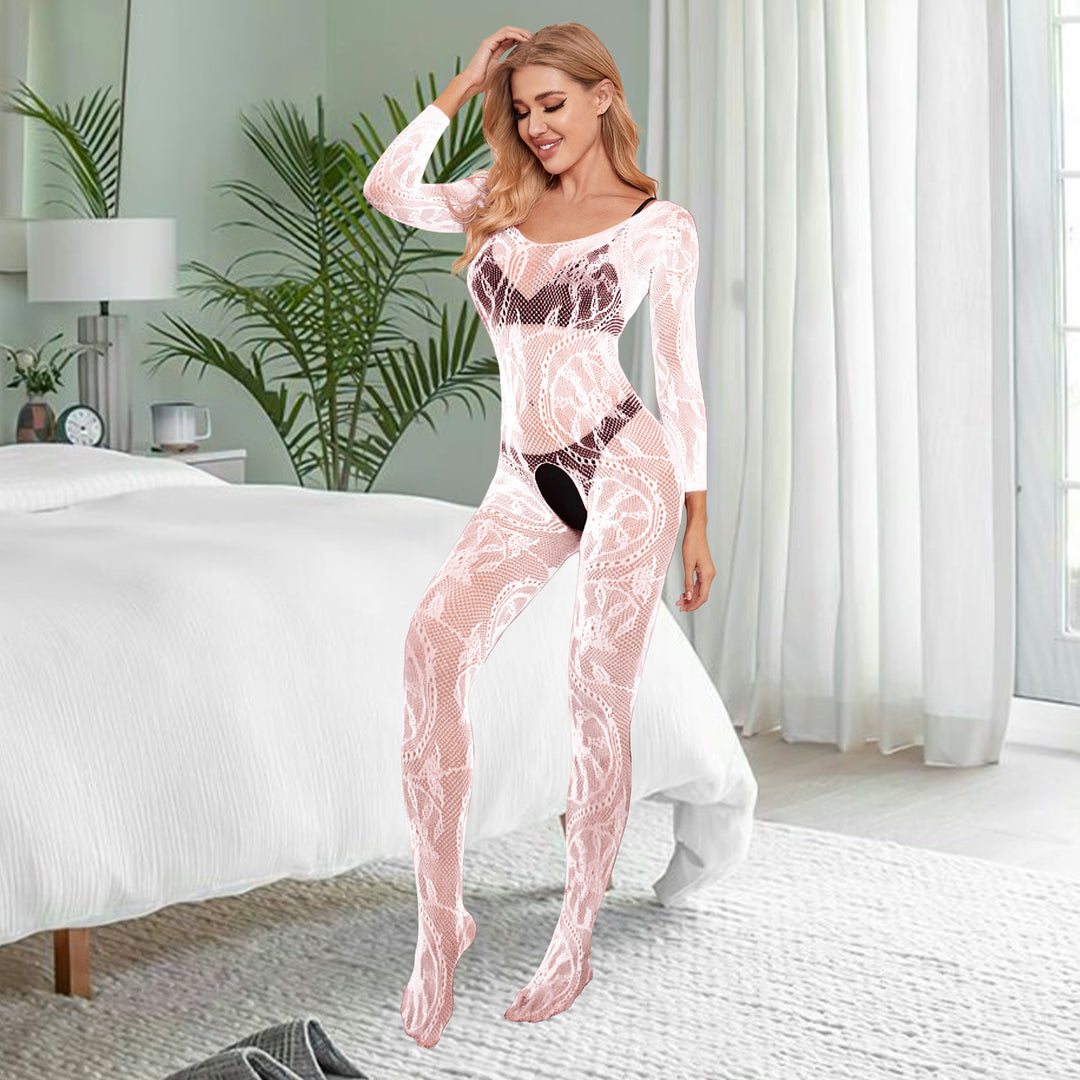 Sheer Lace Full-Body Bodysuit