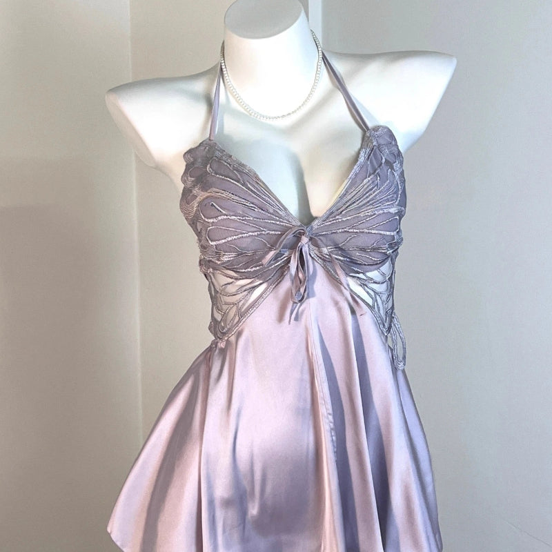 Hot Girl Satin Bow Nightdress