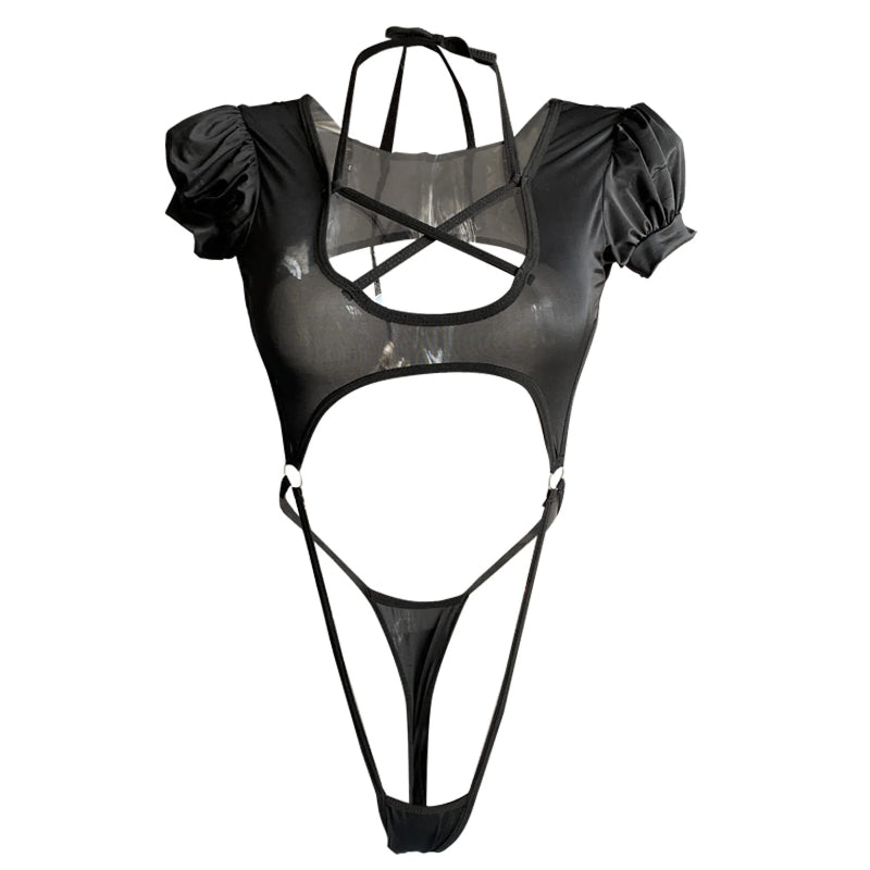Cross-Strap Cutout Bodysuit