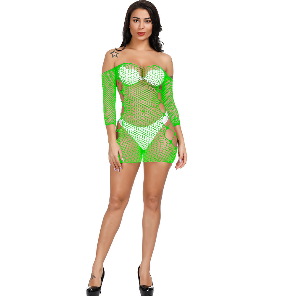 Jacquard Fishnet Lingerie Set for Women