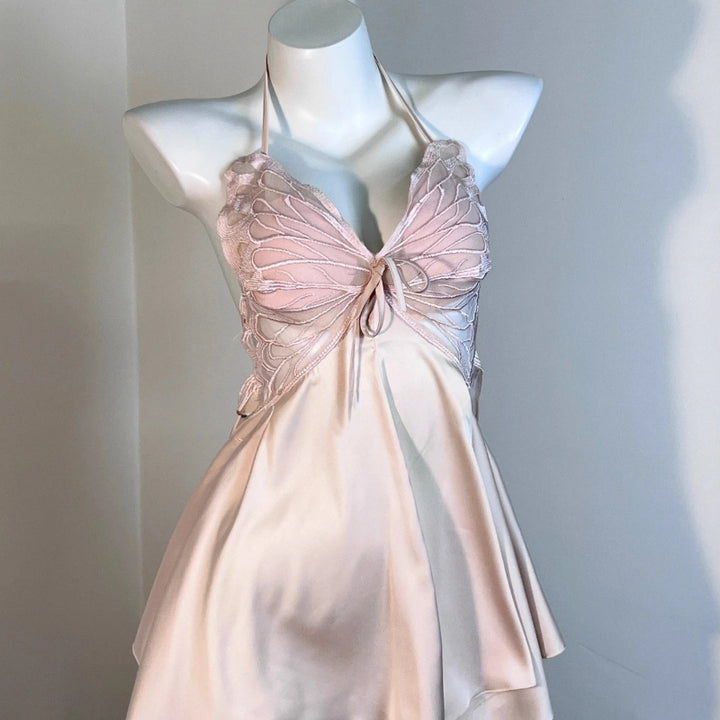 Hot Girl Satin Bow Nightdress