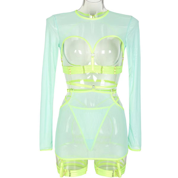 Sexy Hollow Out 5-Piece Lingerie Set