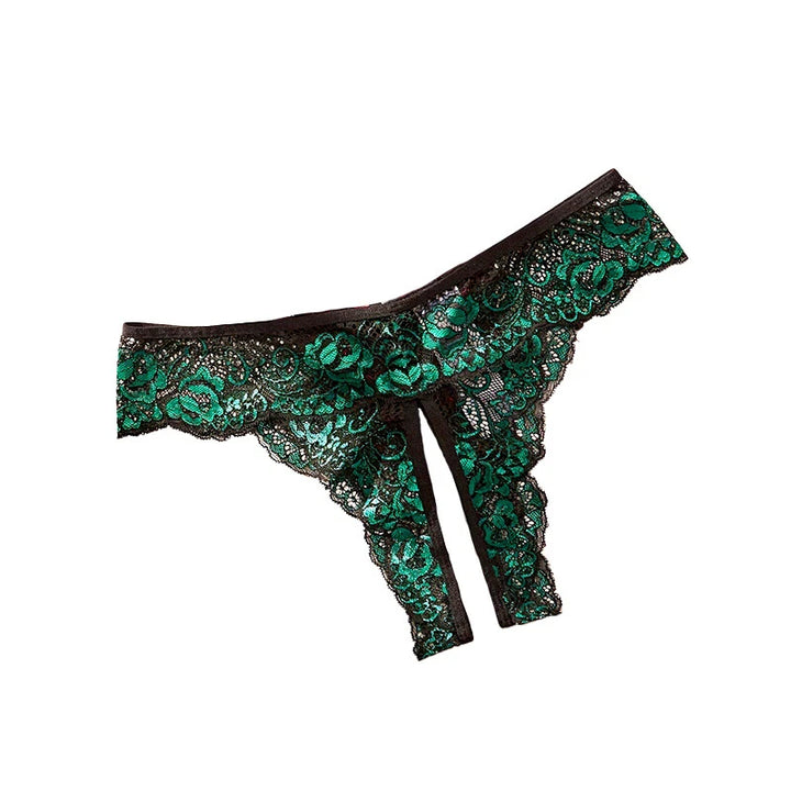 Seductive Lace Open-Crotch Panties — Flirty & Alluring Intimate Lingerie