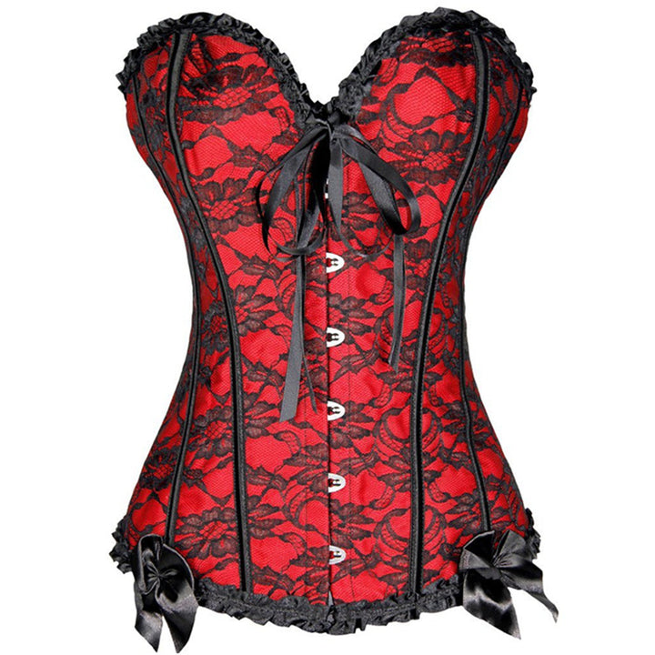 Lace Corset Bustier – Satin Bow Waist Shaper Lingerie