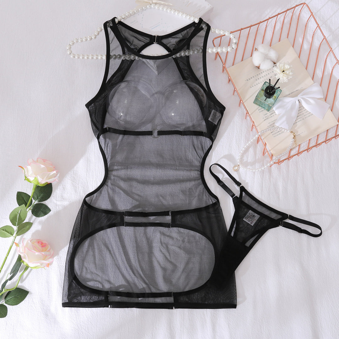 Sheer Mesh Bodycon Mini Dress