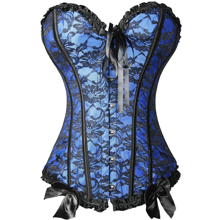 Lace Corset Bustier – Satin Bow Waist Shaper Lingerie