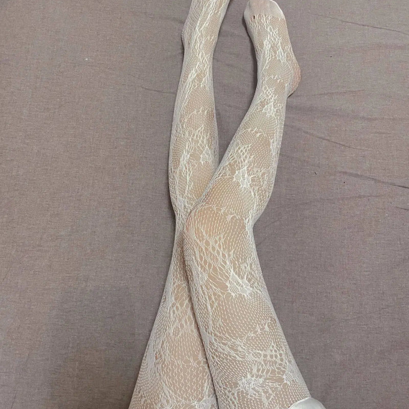 Sexy Black Lace Fishnet Bodysuit Stockings