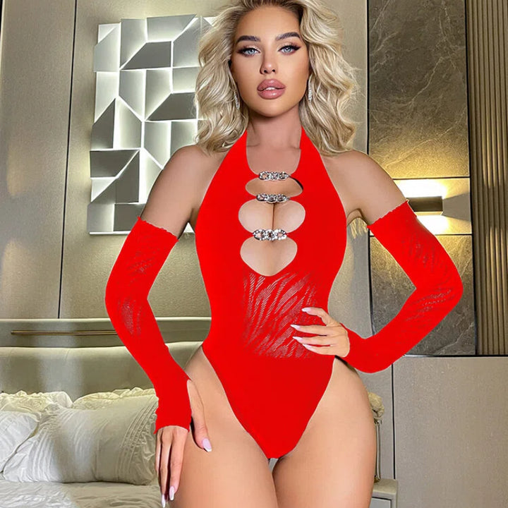 Midnight Charm Cutout Teddy Bodysuit