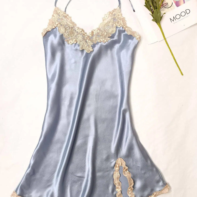 Satin Lace Trim Slip Nightdress