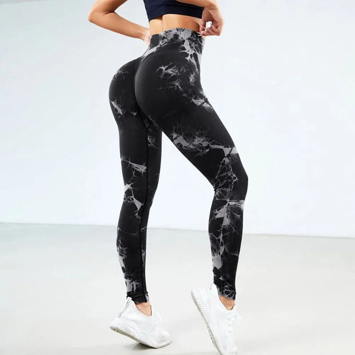Seamless Tie-Dye High-Waist Yoga Leggings