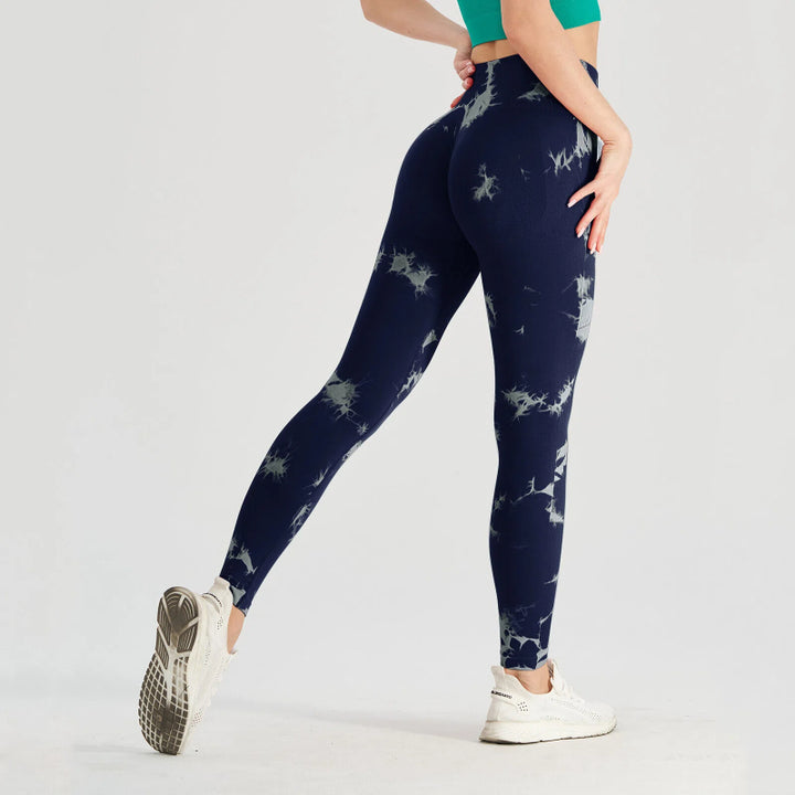Seamless Tie-Dye High-Waist Yoga Leggings